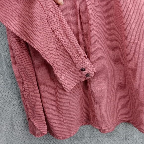 FREE PEOPLE Hearts and Colors Tunic Top Sz M Floral Sheer Long Sleeve Oversized - Picture 10 of 13